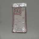 FABSPARK Case for iPhone 15 Pro Max,3D Silvery Ribbon Bow,Crystal Clear Glitter Diamond Rhinestone Sequin Shiny Sparkly Bling,Aesthetic Transparent Soft for iPhone 15 Pro Max Case - Pink/Silver Bow