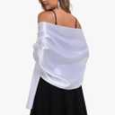Shawls and Wraps for Evening Dresses Satin Women Long Scarf Wedding Guest Shawl