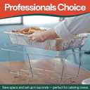 6 Pack - Professional Fixed Chafing Wire Rack: Heavy Duty Plated Steel Chafer Stand for Full Size & Half Size Steam Table Pans, Industry Compatible, Stackable for Catering & Banquets