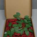 AmyHomie Artificial Flower Dark Red Rose 25pcs Real Looking Fake Roses w/Stem for DIY Wedding Bouquets Centerpieces Arrangements Party Baby Shower Valentines Day Christmas Tree Decorations