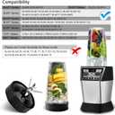 7 Fins Ninja Blender Blade Replacement Parts 2pcs Compatible with Ninja Blender Top Lid Accessories for Ninja Auto iQ BL682-30 BL642-30 BL450-30 BL482-30 BL687CO-30 ect.