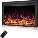 Amazon.com: Rodalflame 36" Width Electric Fireplace Inserts with Adjustable Flame Colors, Fireplace Heater with Touch Screen & Remote Control, Recessed in Wall, 750/1500W, Timer : Home & Kitchen