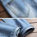 Ylingjun Ripped Jeans for Mens Slim Fit Stretch Skinny Jeans (28, #2 Light Blue)