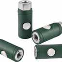 Yolass 1/4" FNPT M Style Safety Coupler, Female Thread, Safety Air Plug Coupler (4 packs)