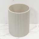 Beige Luxury Stone Bathroom Trash Can, Modern Bathroom Office Trash Can, Resin Wastebasket, Garbage Receptacle Bin for Bathrooms, Offices, Powder Rooms, Kitchens (Beige)