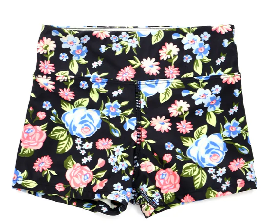 Art Class Kids Girl Floral Printed Bike Short,Multi, Medium