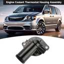 Engine Coolant Thermostat Housing Assembly - Compatible for Chrysler Town & Country 2011-2016 for Chrysler 200 2011-2014 for Dodge Avenge Journey Grand Caravan - Replace Part 5184570AH 7B012111