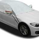 Safe View Half Car Cover Top Waterproof/Windproof/Dustproof/Windshield Cover Snow Winter Summer (Sedan 3XL)