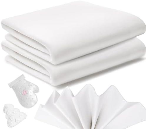 YOUEON 2 Pcs Large White Felt Fabric for Crafts 36"x72", 2mm Thick Soft Felt Sheets by The Yard for Arts and Crafts, Sewing, Padding, DIY Projects, Nonwoven Patchwork, Durable & Easy to Cut