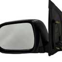Driver Side View Mirror Compatible with 2004-2010 For Toyota Sienna Manual Folding Non-heated Power adjustment Black Left Outside Exterior Mirror TO1320201