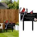 Large Memorial Grave Marker Cemetery Decorations for Grave Acrylic Memorial Remembrance Stake Garden Yard Site Sympathy Decor for Heavenly Celebrations Anniversaries Funerals Events(18.1'' x 13.8'')