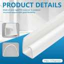 Pangda 2 Pcs Flex J Channel 3/4inch White Moulding 94 Inch Length and Suitable for Curved Doors and Windows
