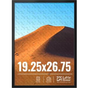 LaVie Home 19.25x26.75 Picture Frame for Wall Display, 19.25x26.75 Black Puzzles Frame with HD Plexiglas, 19.25 x 26.75 Frame 1 Pack, Display for Vertical or Horizontal, Classic Collection