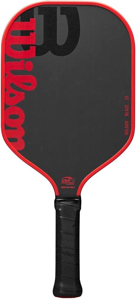 WILSON Blaze Series Pickleball Paddles - Grip Size 2-4 1/4", Black/Red