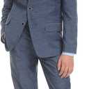 Calvin Klein Boys' Flat-Front Suit Dress Pant, Straight Leg Fit & Hemmed Bottom, Belt Loops & Functional Front Pockets (Blue,12)