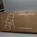 DUMOS Padded Folding Chairs 2 Pack, Foldable Dining Patio Chairs, Outdoor