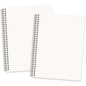Blank Journal Notebook, 2-Pack, 160 Pages per Pack, B5 Medium Size (7.6'' × 10''), 100 GSM Thick Paper, Spiral-bound, Flexible Plastic Cover, for Sketching, Drawing, Painting