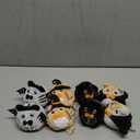 Soulchen 8 Pcs Halloween Stuffed Animal 4 Inch Plush Cat Toys Bulk Mini Halloween Plushies with Keychain Small Kawaii Plush Kitten Characters Trick or Treat Goodie Bag Fillers Party Favors