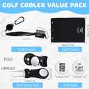 2 x Realspring Golf Cooler Bag Golf Accessories Kit for Men with Golf Towel Golf Ball Cleaning Brush Divot Repair Tool Small Soft Cooler Bags Insulated Beer Cooler Holds for Father's Day Golf Gifts