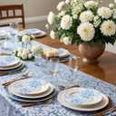 NatNarr 100 Pcs Blue Floral Guest Napkins Disposable Hand Towels for Bathroom Blue and White Paper Napkins Decorative Toile Napkin Chinoiserie Napkin for Wedding, Bridal & Baby Shower, Tea Party