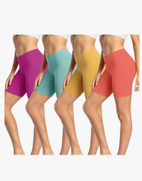 wirarpa Women's Cotton Boy Shorts Underwear Anti Chafing Soft Biker Short Plus Boy Shorts Panties 4 Pack, Size -Medium