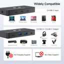 Cable Matters USB C Switch for 2 Computers with Remote Control, 10Gbps Data Transfer, Shares 2X USB-A and 2X USBC Peripherals (Keyboard, Mouse, Printer, SSD), Data Only - No Video, No Host Charging