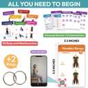 POCAZONE Chair Yoga for Seniors Over 60 Book and Chart, 30 Poses with Video Guide, Spiral Bound, Large Print, 30-Day Laminated Chart, Seated Exercises for Weight Loss, Flexibility