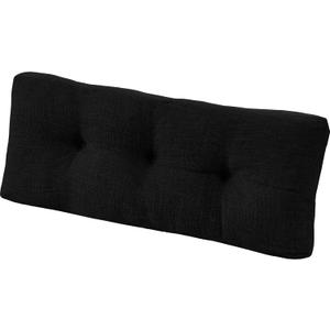 downluxe Indoor Bench Cushion for Indoor Furniture, Non-Slip Tufted Overstuffed Textured Foam Bench Seat Cushion, 48" X 16" X 4", Black, 1 Pack