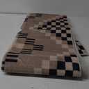 Beeiva Boho Checkered Hallway Runner Rug 8ft, Ultra Thin Black Kitchen Runner Rugs Non Skid Washable 8 ft, 2.5x8 Farmhouse Stain Resistant Floor Carpet for Hallways Entryway Bedroom, Black