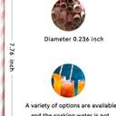 2 x YAOSHENG [100 Pack] Pink & Gold Paper Straws Disposable, 100% Biodegradable Multi-Pattern Party Straws For Birthday, Wedding and Holiday Decoration (pink gold)