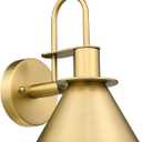 Gold Wall Sconces, HWH Indoor Wall Lights, Vintage Barn Wall Lamp, Brass Wall Sconce Light for Bedroom Living Room Kitchen, Gold Finish, 5HZG56B BG, Medium