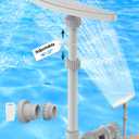 Dual Spray Pool Fountain, 10-20°F Cooler Water for Above/In-Ground Pools, Dual Spray Waterfall Sprinkler Fountain, Adjustable Waterfall Cooling and Relaxation (Pool Waterfall Fountain)