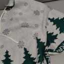 DEMIUKO Christmas Tree Skirt 36 Inches Snowflake Green Knit Christmas Tree Skirts Rustic Xmas Tree Mat for New Year Home Holiday Party Christmas Decoration (White)