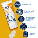 CeraVe 100% Mineral Sunscreen SPF 30, Face sunscreen With Zinc Oxide & Titanium Dioxide, Hyaluronic Acid + Niacinamide + Ceramides, Oil Free, Travel Size 2.5 oz