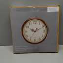 Bernhard Products Vintage Brown Wall Clock Silent Non Ticking 12 Inch Quality Quartz Battery Operated Round Decorative Easy to Read for Home Kitchen Living/Dining Room Bedroom Office Classroom School