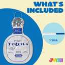 Tequila Bottle Pinata with Stick for Adult Party Decorations, Fun Fiesta Taco Party, Event Photo Props, Mexican Theme Decoration, Carnivals Festivals, 9.8W x 15.7H