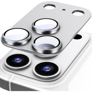 Suoman for iPhone 17 Pro Max Camera Lens Protector, [All-in-one Frosted] [Strong-Adhesion] Metal Frame Tempered Glass Camera Lens Cover-Grey