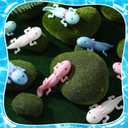 HyDren 48 Pcs Rubber Axolotl Slingshot Sensory Fidget Toy Axolotl Party Favors Party Supplies Stress Relief Toys for School Classroom Exchange Prizes Amphibiously Gifts Decor