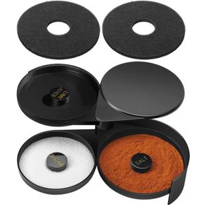 Margarita Salt Rimmer Set, 3-Tier Bar Glass Rimmer with 2 Sponges, Bartender Tool Rimmer Dish with Separate Tier for Lime Juice, Salt and Sugar, Bar Accessories for Cocktails and Bloody Mary