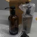 Hand Soap Dispenser, 2 Pcs Amber Glass Soap Dispensers for Bathroom, 12 fl oz Dish Soap