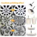 6 pcs Buffing Wheel for Drill,Buffing Pad Polishing Wheel Kits,Wheel Shaped Polishing Tool for Metal Aluminum,Stainless Steel,Chrome,Jewelry,Wood,Plastic,Ceramic,Glass,etc