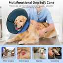 Queenmore Dog Cone XL, Soft Dog Cones for Large Dogs After Surgery, Cone for Dogs to Stop Licking, Elizabethan Collar for Pet, Alternative to Recovery Collar for Large Breeds, Blue XL (Blue)
