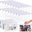 Ireer 18 Pcs Clear Zipper Pouches PVC Waterproof Pouch Bags Transparent Zipper Pouch Clear Storage Bags Multipurpose for Organizing Travel Cosmetics Document File (White,11.5 x 7 Inch)