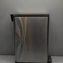 Home Zone Living 12 Gallon Slim Kitchen Trash Can with Slow Close Lid and Step Pedal, Stainless Steel, Silver, 45 Liters