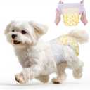 Dono Dog Diapers Female with Stretchy Waist-32Pcs, Disposable Full Wraps Female Puppy Dog in Heat Period Diapers, 360 Leak-Proof Super Absorbent Doggie Puppy Diaper