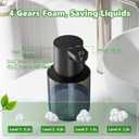 Wall Mounted Automatic Soap Dispenser 13.5oz/400ml Rechargeable Foaming Soap Dispenser Touchless for Hand Dish, IPX5 Waterproof for Bathroom/Kitchen/Washroom, Black
