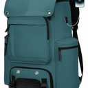 FENGDONG Travel Backpack TSA Friendly Flight Approved Carry on Backpack Nylon Water-resistant Business Large Weekender Bag Casual Daypack 17.3" Laptop Computer Backpack for Men Women(Green)