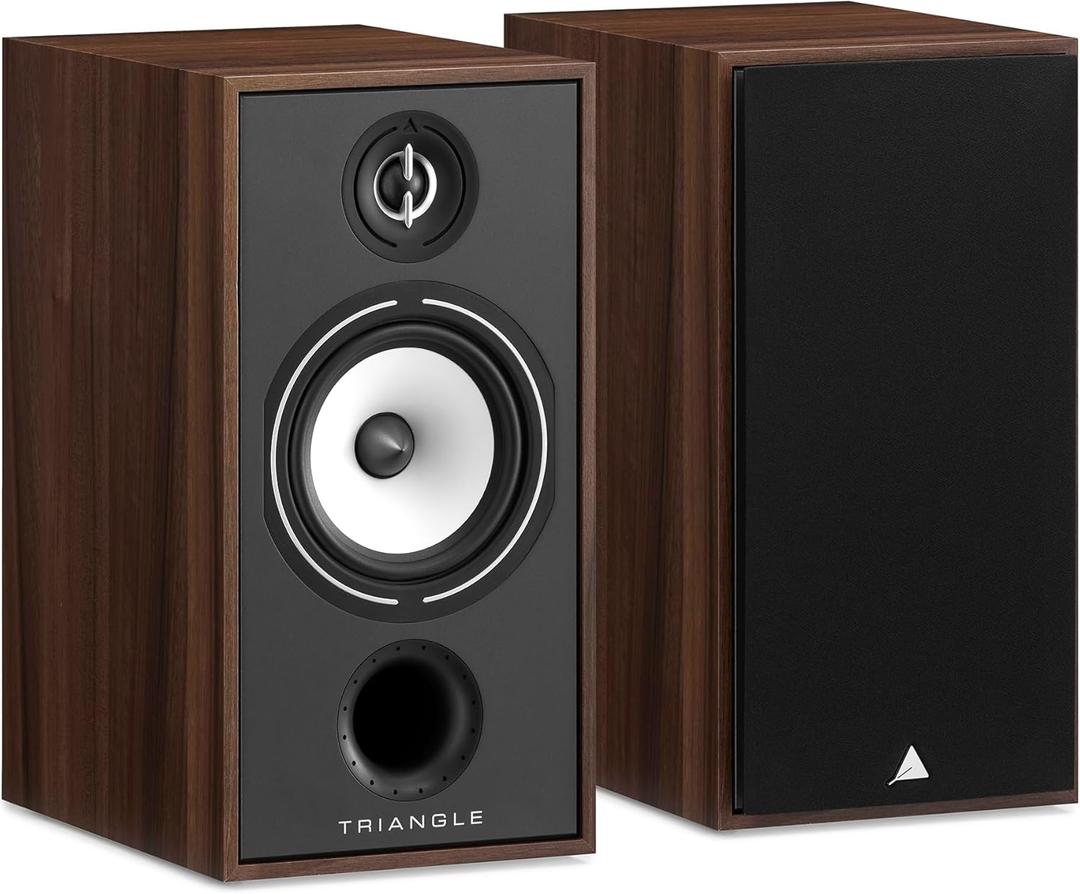 triangle Borea BR04 Bookshelf Speakers Pair - High Fidelity - 2-Way - 25mm EFS Silk Dome Tweeter with Waveguide (Chestnut)