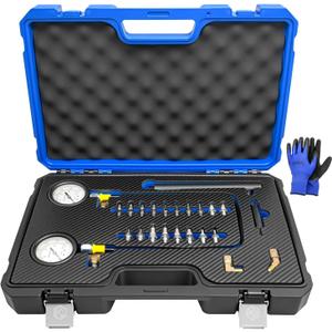 Brake Pressure Tester, Universal Brake Pressure Gauge, 0-3500PSI ABS Hydraulic Oil Pressure Gauge Kit, Brake System Test Diagnostic Tool for Gasoline Car