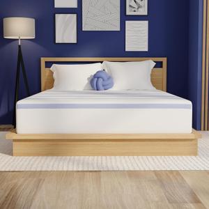 Vibe Gel Memory Foam Mattress, 12-Inch CertiPUR-US Certified Bed-in-a-Box, Twin, White